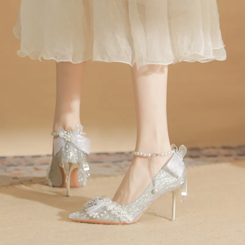 HKCP Slim Heel High Heels 8cm Women's-2