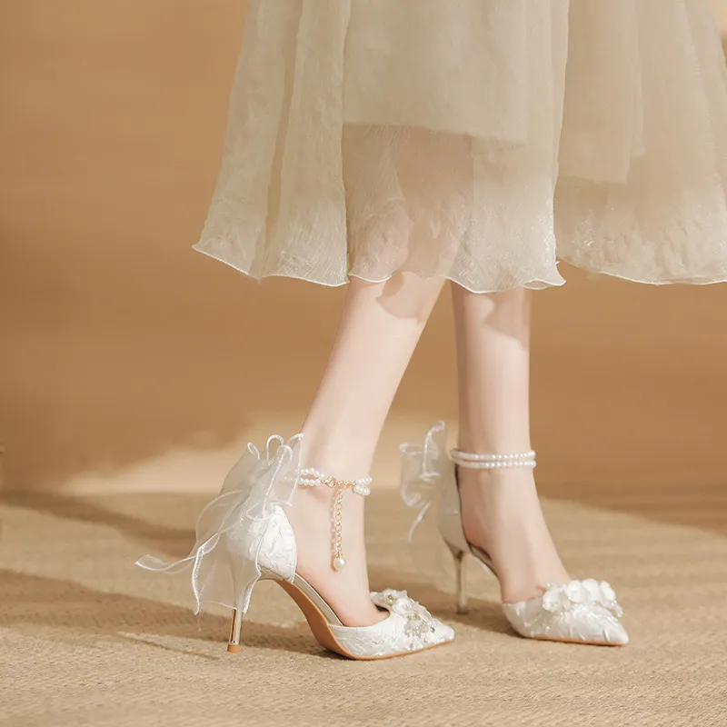 HKCP Slim Heel High Heels 8cm Women's-1
