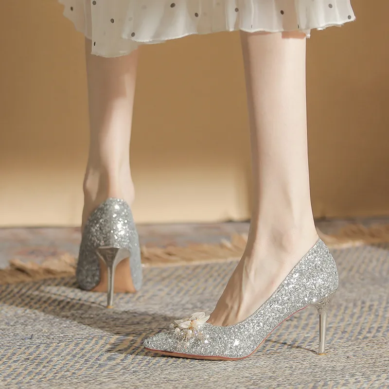 HKCP Slim Heel High Heels 6.5cm Women's-9