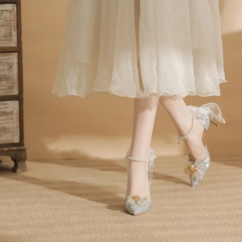HKCP Slim Heel High Heels 8cm Women's-2
