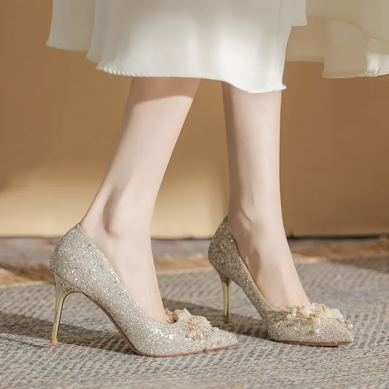 HKCP Slim Heel High Heels 6.5cm Women's-3