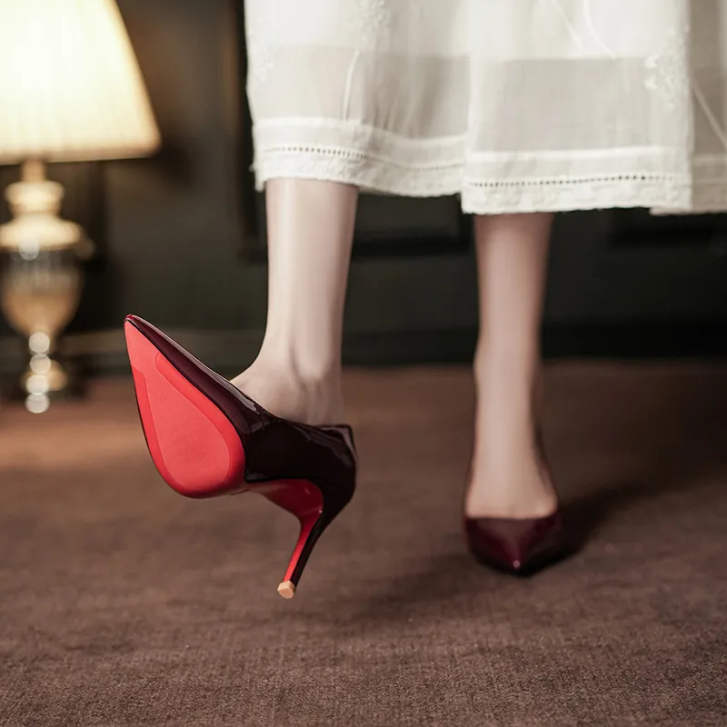 HKCP Slim Heel High Heels 9.5cm Women's-11