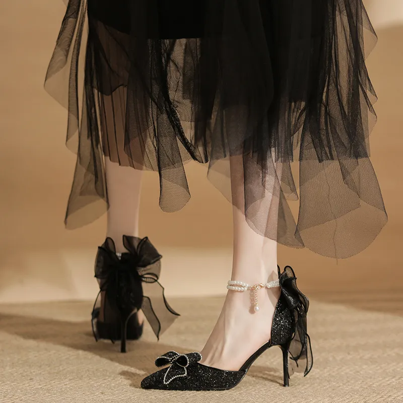 HKCP Slim Heel High Heels 8cm Women's-3