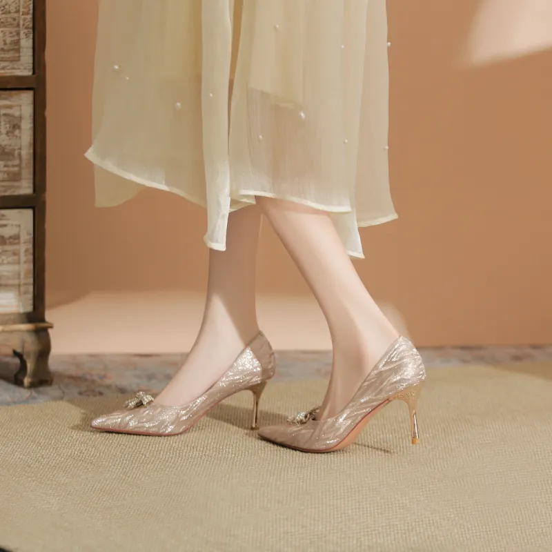 HKCP Slim Heel High Heels 7.5cm Women's-14