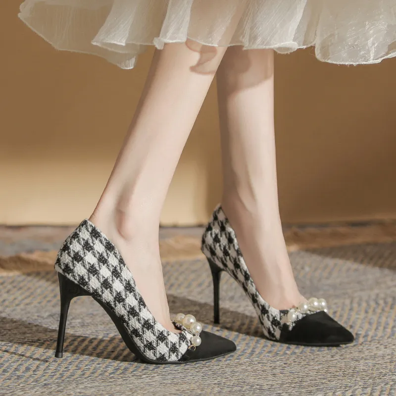 HKCP Slim Heel High Heels 9cm Women's-4