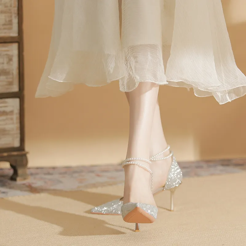 HKCP Slim Heel High Heels 8cm Women's-4