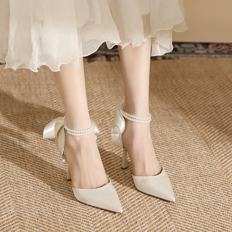 HKCP Slim Heel High Heels 8cm Women's-7