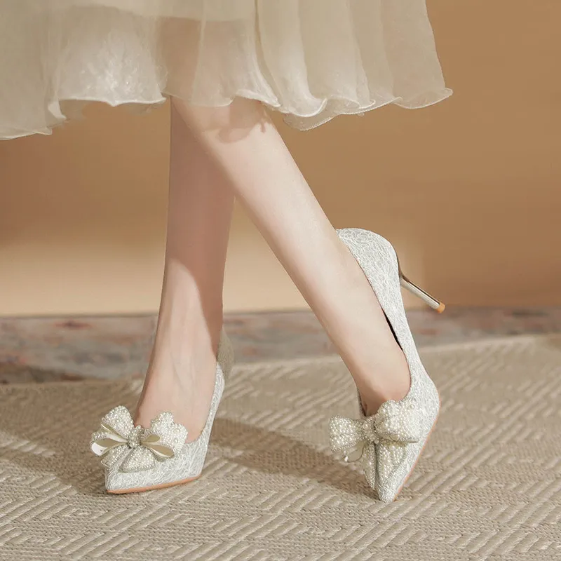 HKCP Slim Heel High Heels 7cm Women's-1