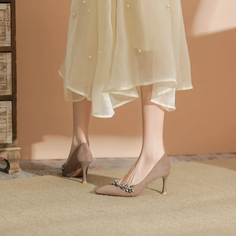 HKCP Slim Heel High Heels 7.5cm Women's-11
