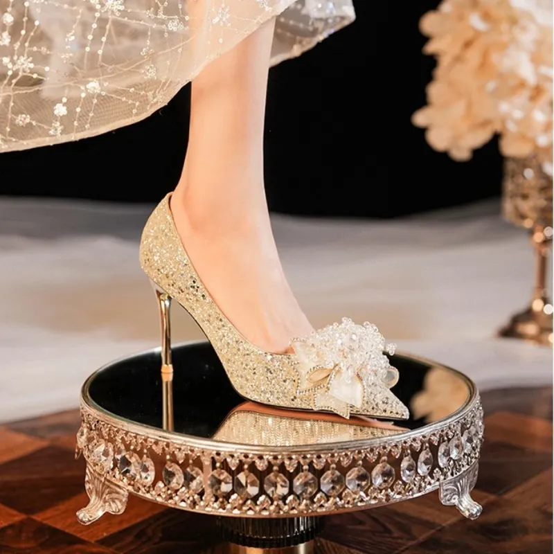 HKCP Slim Heel High Heels 9.5cm Women's-10