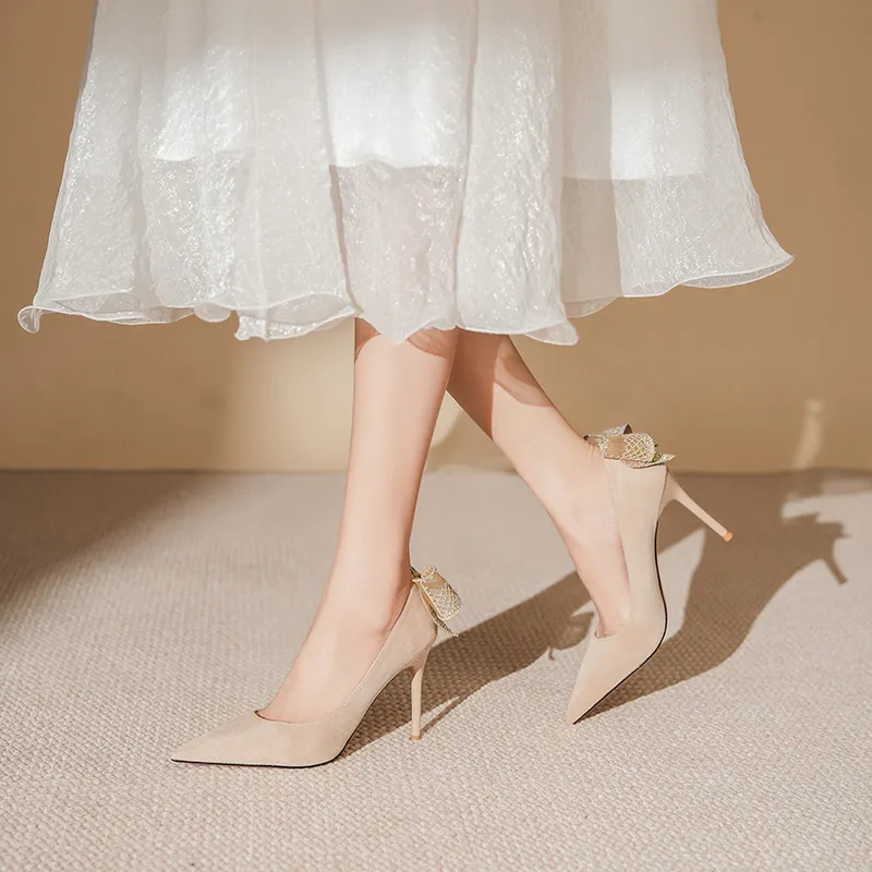 HKCP Slim Heel High Heels 9.5cm Women's-1