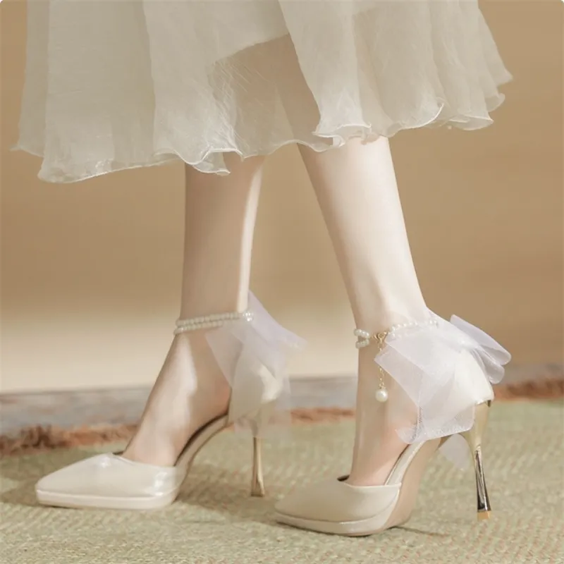 HKCP Slim Heel High Heels 10cm Women's-2