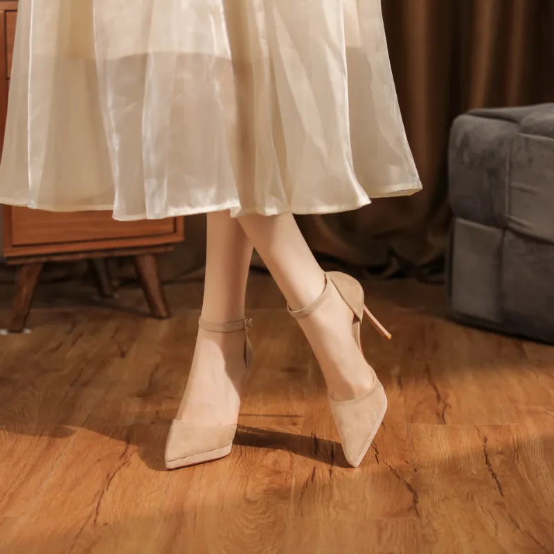 HKCP Slim Heel High Heels 10.5cm Women's-6
