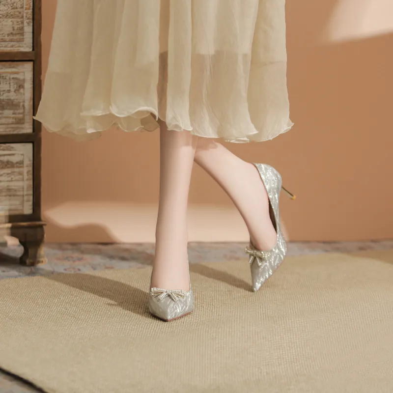 HKCP Slim Heel High Heels 7.5cm Women's-8
