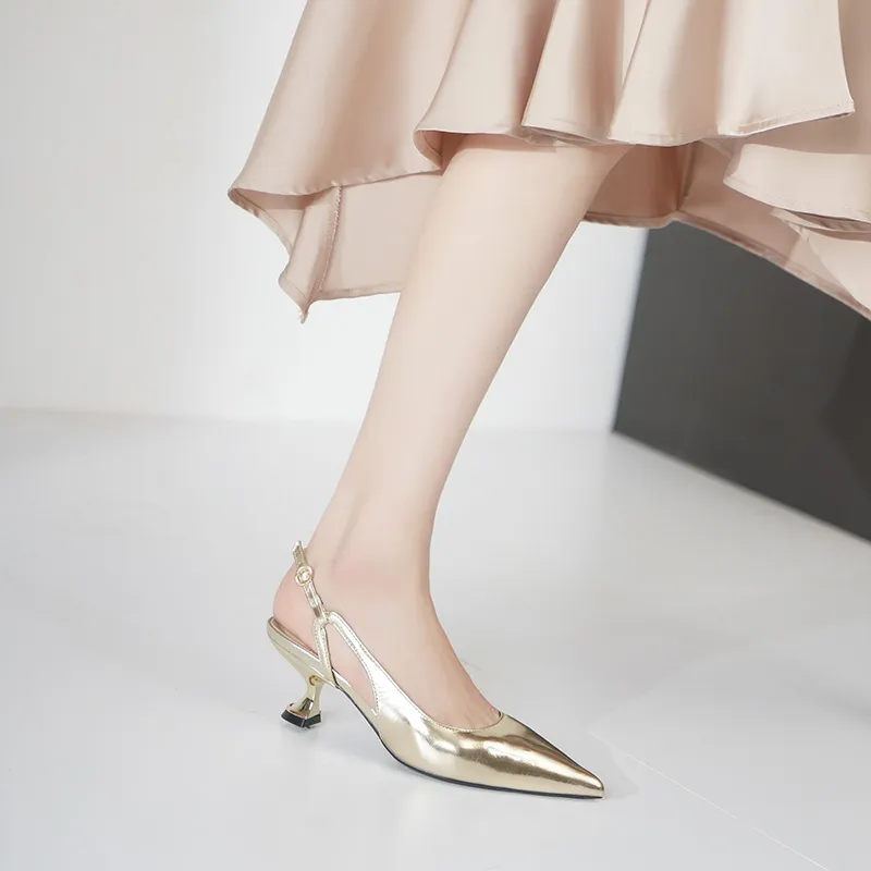 HKCP High Heels Women's Silver/Gold/Black-7