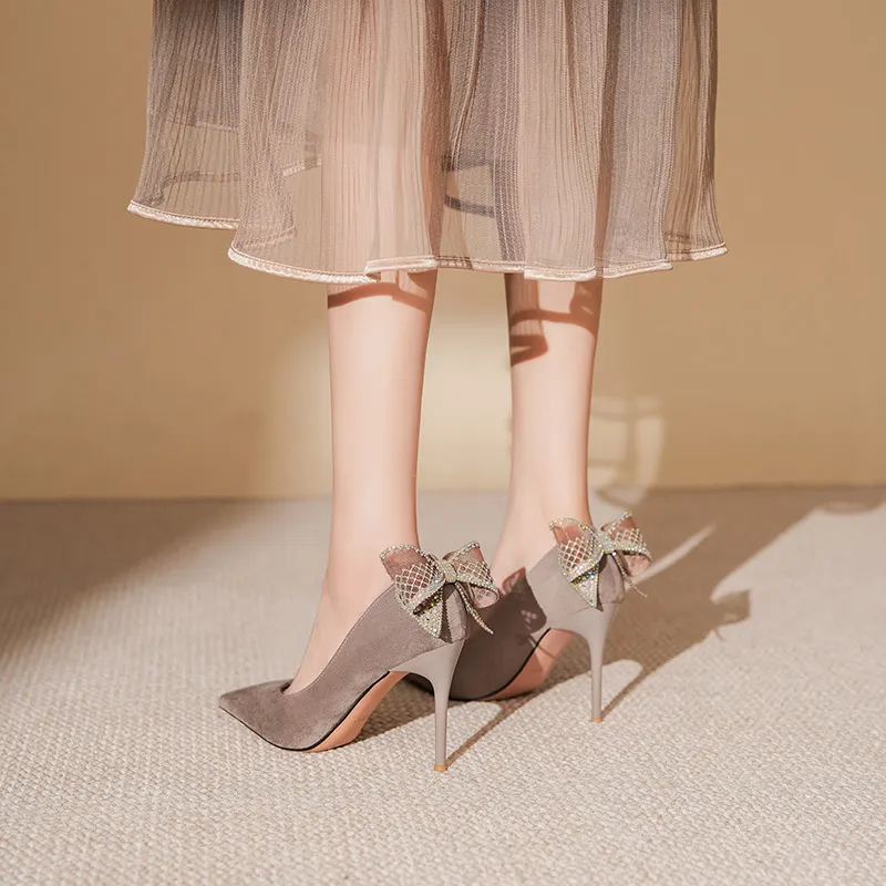 HKCP Slim Heel High Heels 9.5cm Women's-14