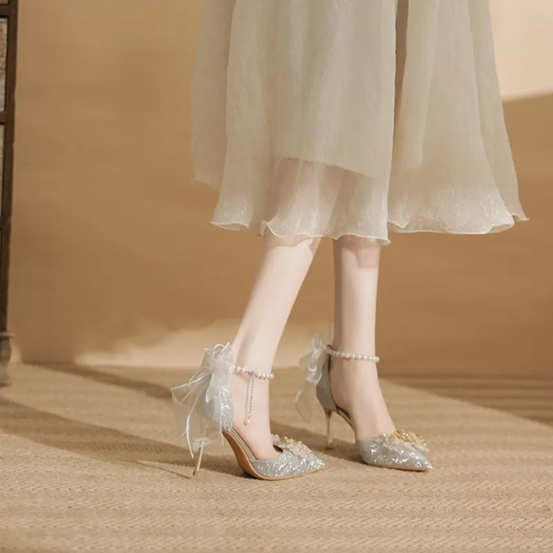 HKCP Slim Heel High Heels 8cm Women's-3