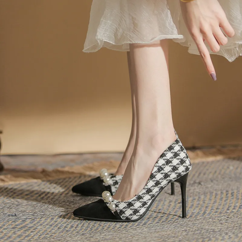 HKCP Slim Heel High Heels 9cm Women's-1