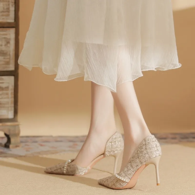 HKCP Slim Heel High Heels 8cm Women's-2