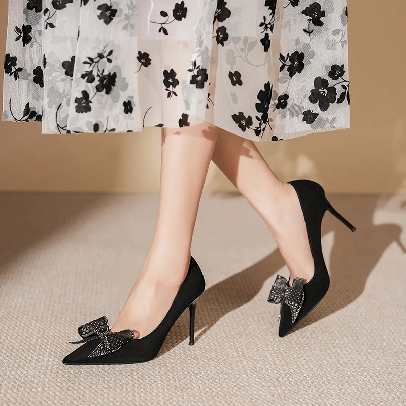 HKCP Slim Heel High Heels 9.5cm Women's-11