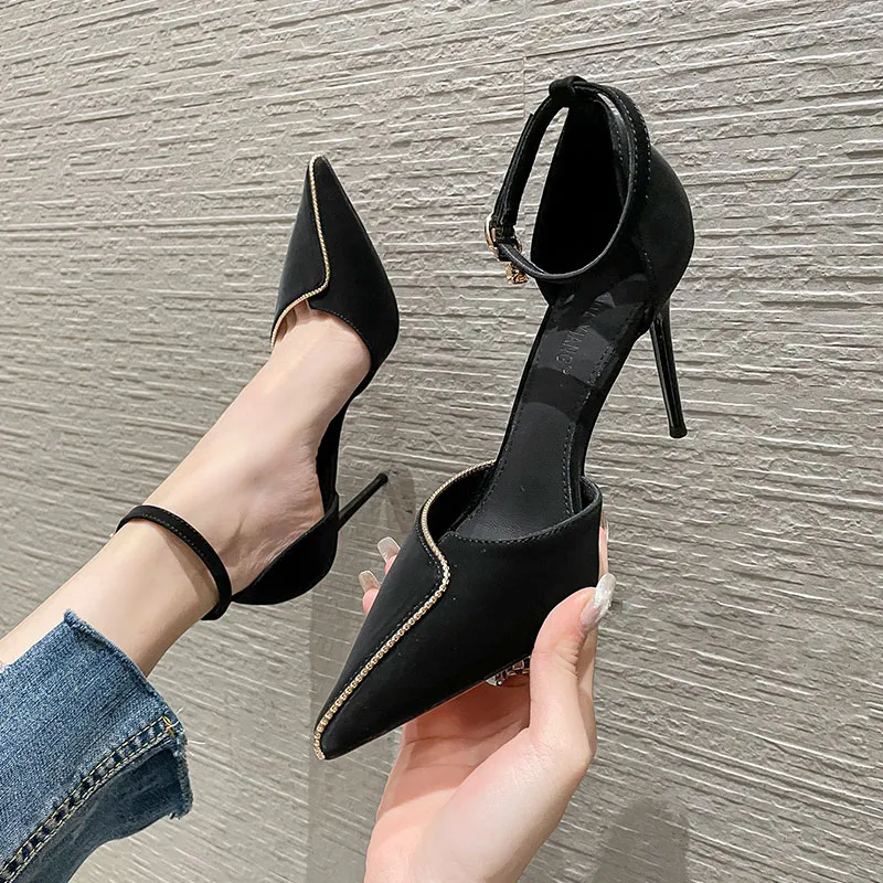 HKCP Slim Heel High Heels 9cm Women's-3