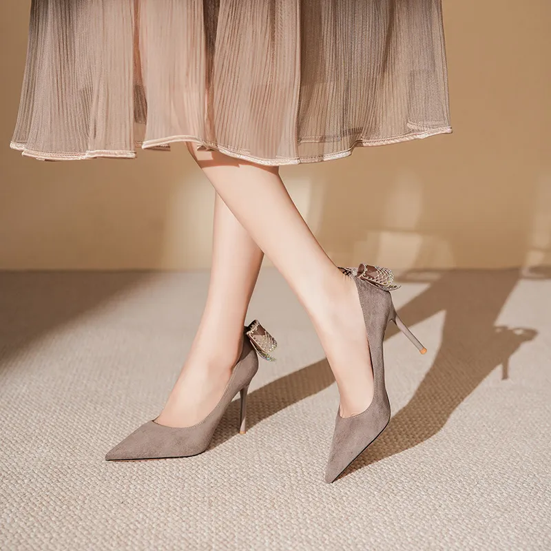 HKCP Slim Heel High Heels 9.5cm Women's-11