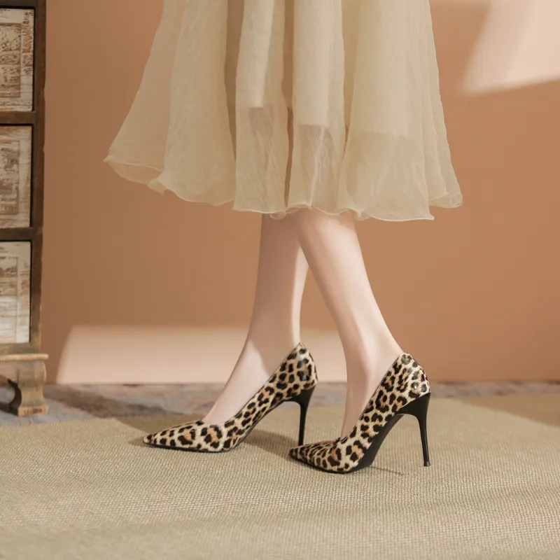HKCP High Heels Women's Leopard Print-4