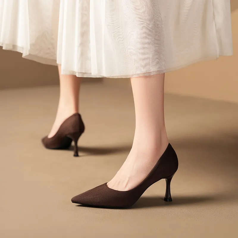 HKCP Slim Heel High Heels 7.5cm Women's-7