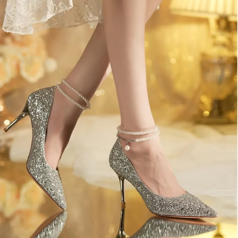 HKCP Slim Heel High Heels 8.5cm Women's-3