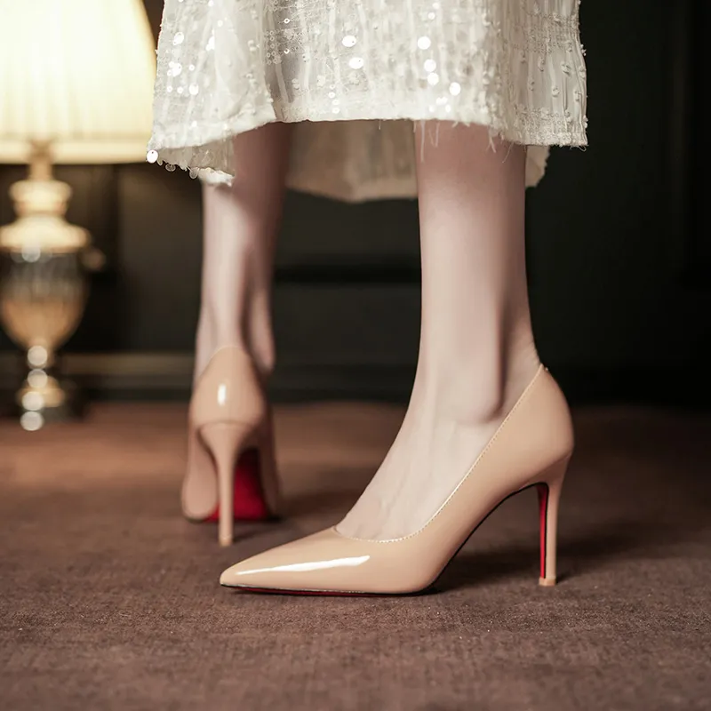HKCP Slim Heel High Heels 9.5cm Women's-8