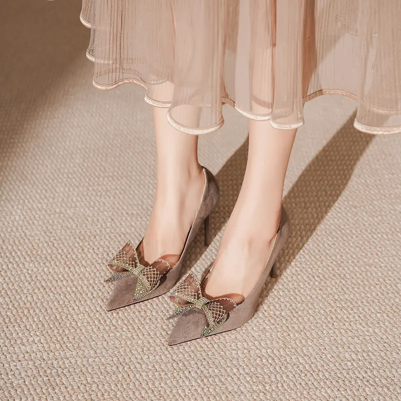 HKCP Slim Heel High Heels 9.5cm Women's-6