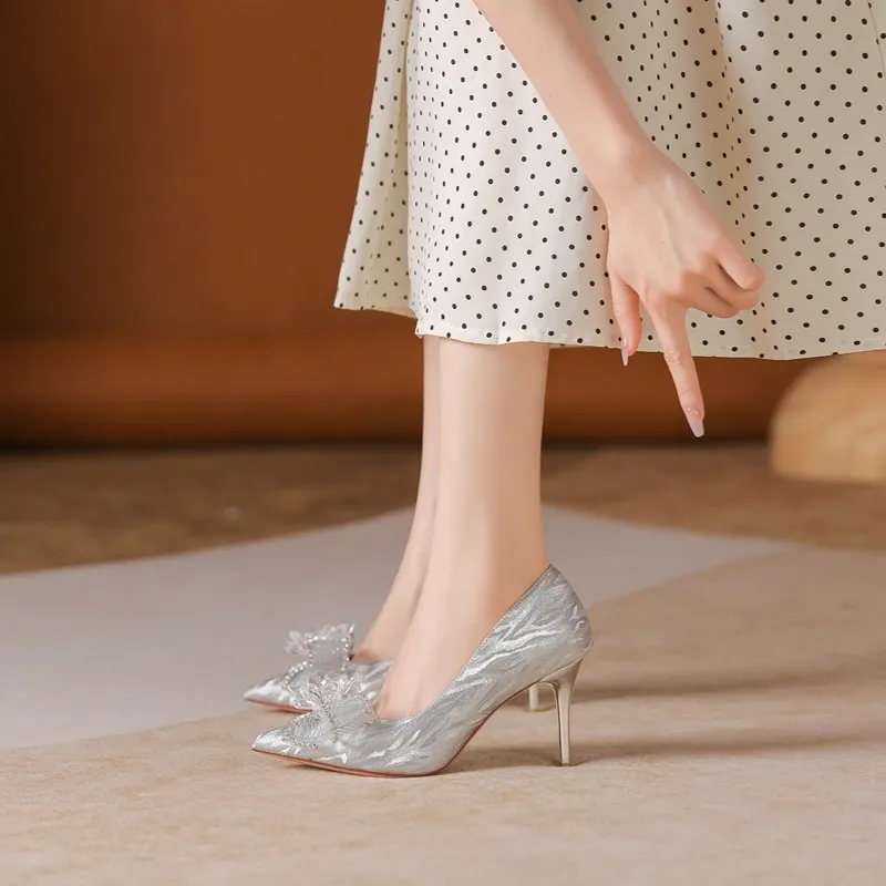 HKCP Slim Heel High Heels 8.5cm/6.5CM Women's-3