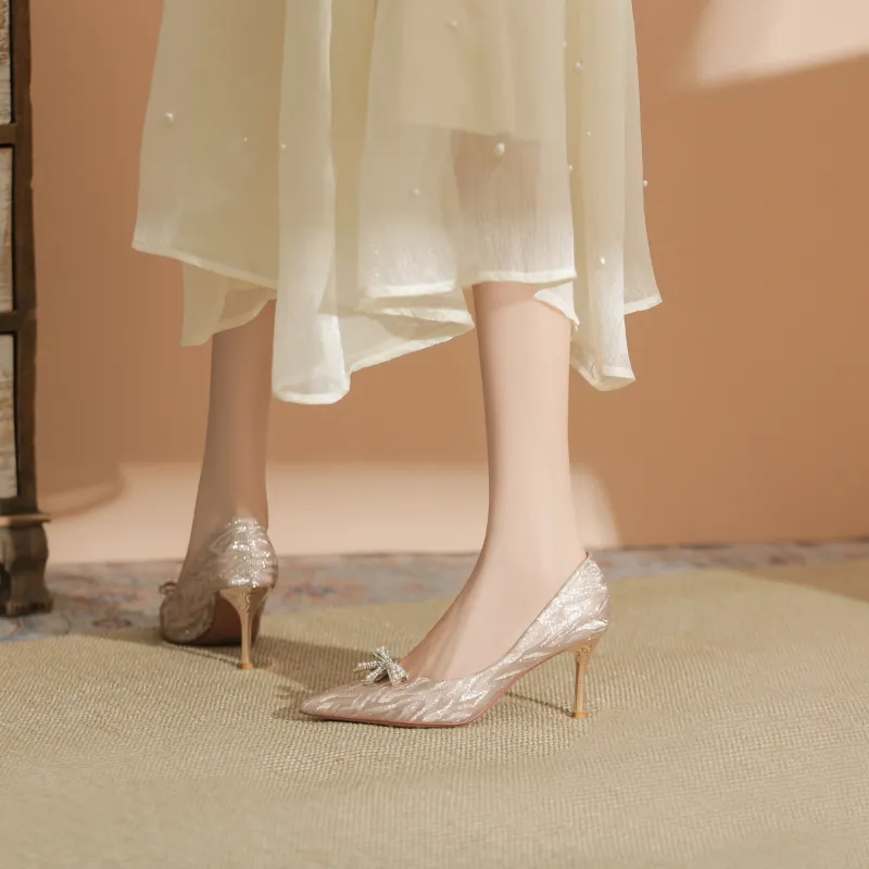 HKCP Slim Heel High Heels 7.5cm Women's-19