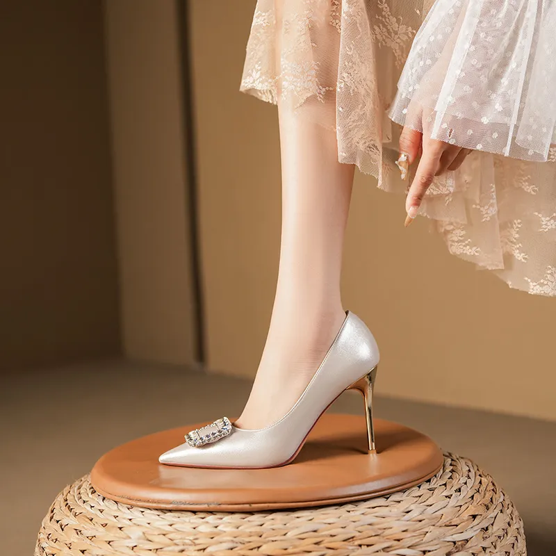 HKCP Slim Heel High Heels 6.5cm Women's-12