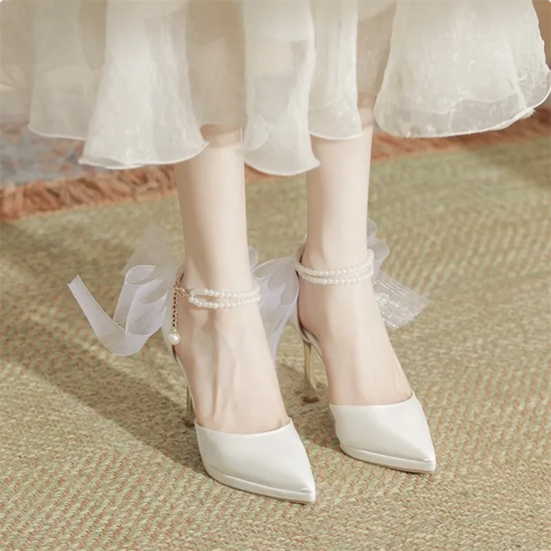 HKCP Slim Heel High Heels 10cm Women's-7