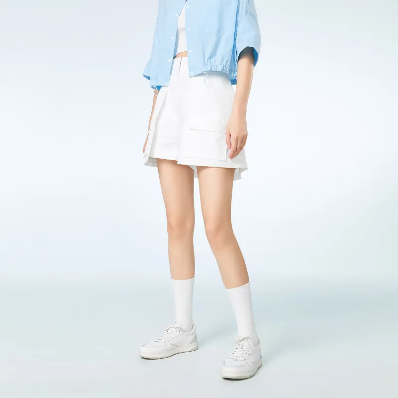 OVV Breeze Series Casual Shorts Women's Raw White Solid Color 07-3