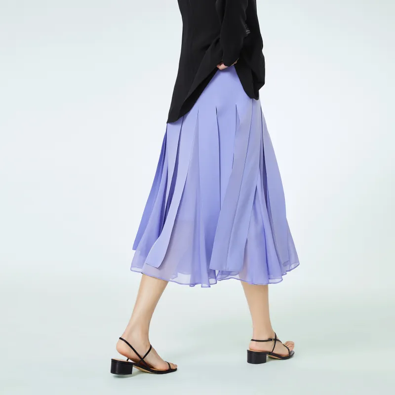 OVV Casual Long Skirts Women's Purple Blue-2