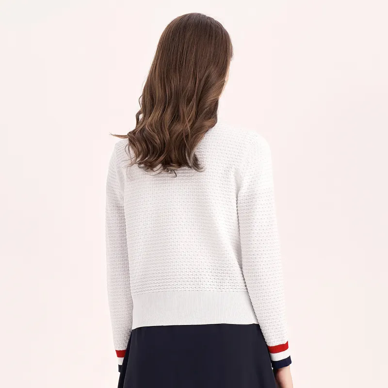 Elle Active Knit Cardigans Women's White-2