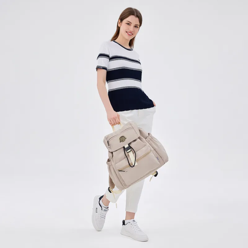 Elle Active Fabric Backpacks Regular Unisex Navy Blue/Khaki-13