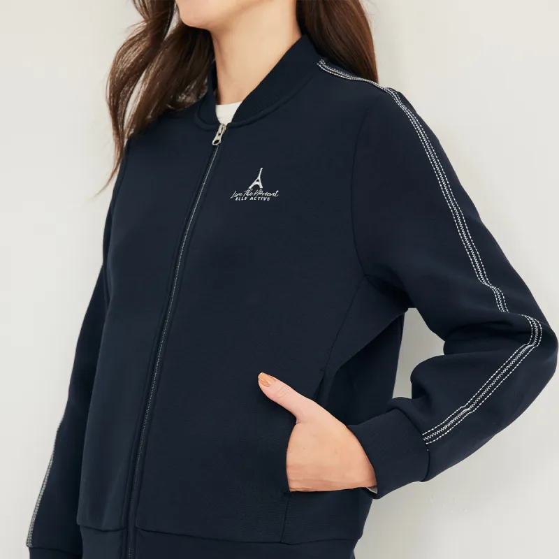 Elle Active Baseball Jacket Women's Navy Blue-2