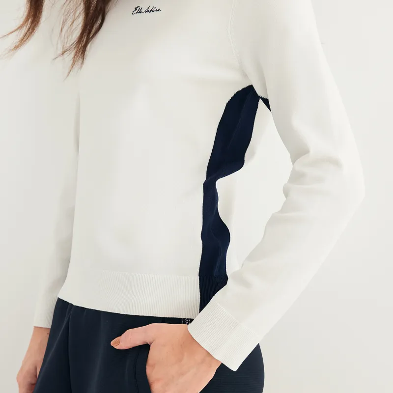 Elle Active Knitwear Women's White/Navy Blue-2
