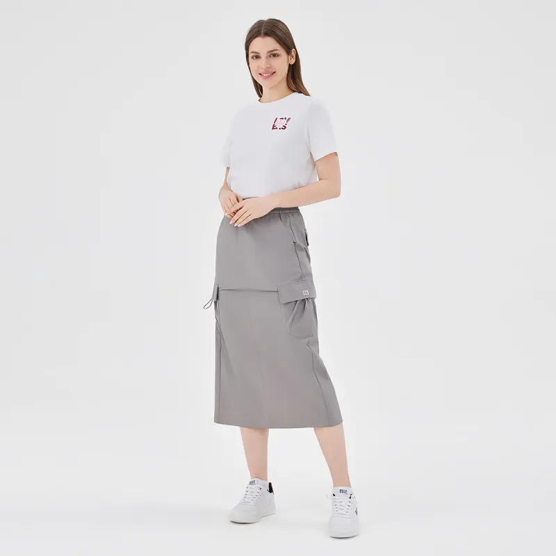 Elle Active Casual Long Skirt Women's Gray-6