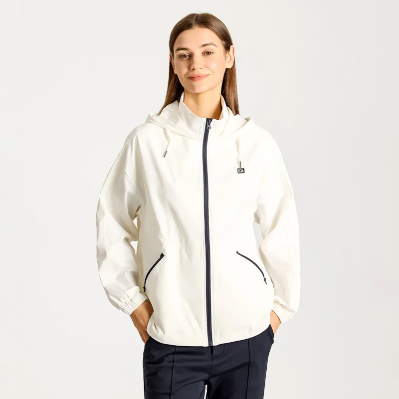 Elle Active Trench Coat Women's White-3