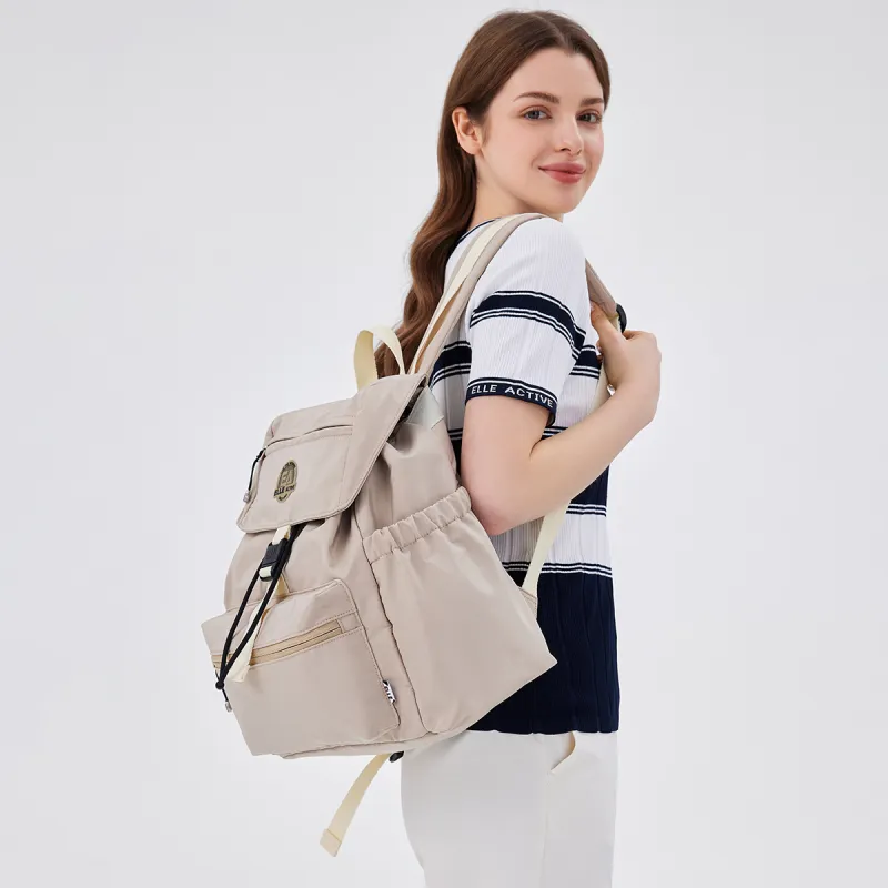 Elle Active Fabric Backpacks Regular Unisex Navy Blue/Khaki-11