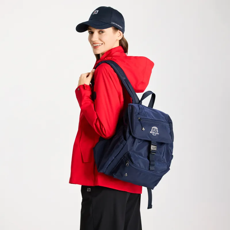 Elle Active Fabric Backpacks Regular Unisex Navy Blue/Khaki-4