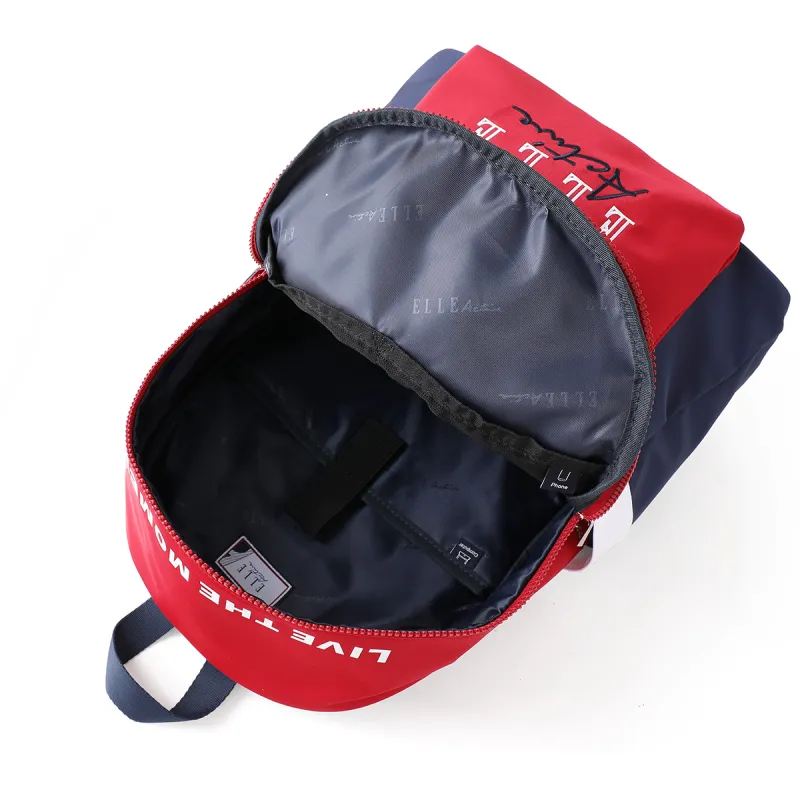Elle Active Fabric Handheld Backpack Regular Unisex Red/Blue-3