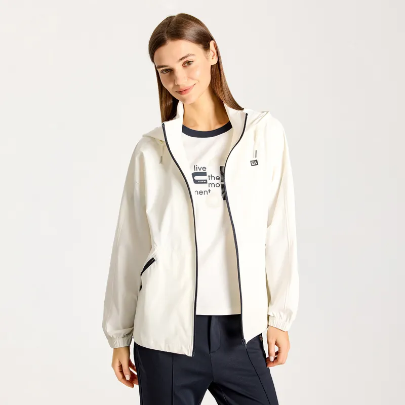Elle Active Trench Coat Women's White-2