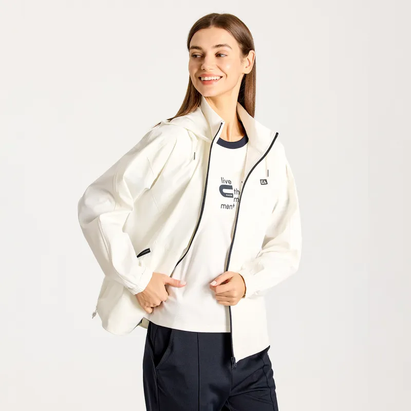 Elle Active Trench Coat Women's White-4