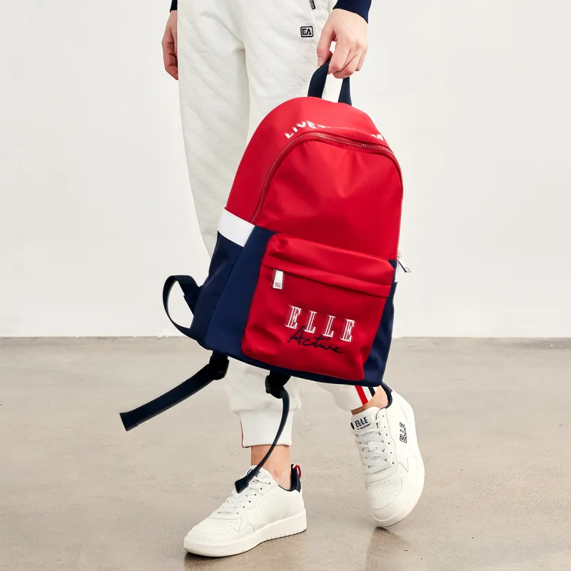 Elle Active Fabric Handheld Backpack Regular Unisex Red/Blue-4