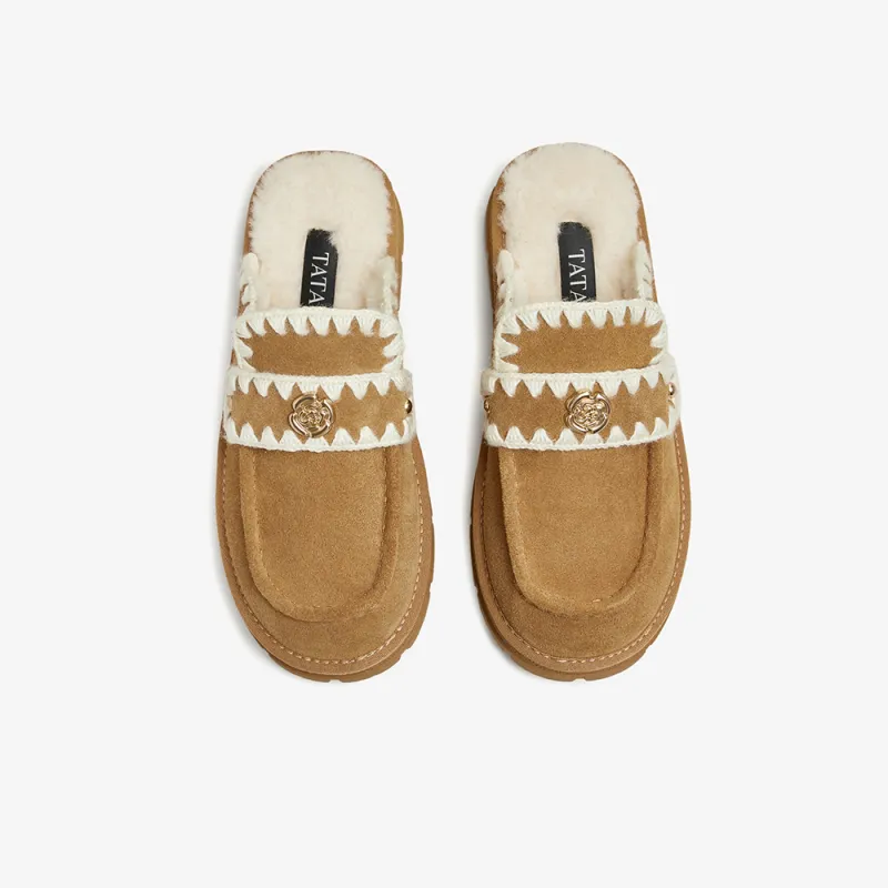Tata Rubber Sole Abrasion-Resistant Wrap-toe Slippers Women's-7